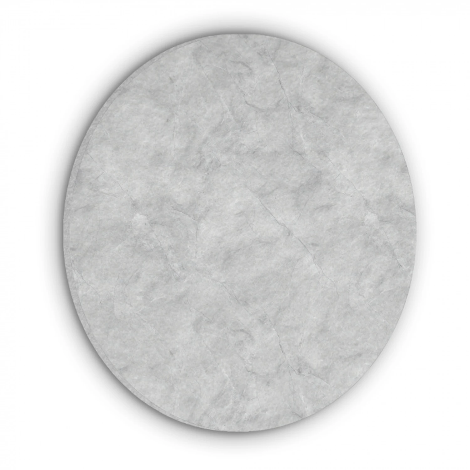 Grijs - Marmer - Mat Akoestische PET Vilt - Rond klein 838 -3d