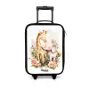 Giraffe en olifant tussen bloemen op witte achtergrond Kinderkoffer - Zwart klein -3d