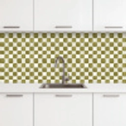 Schaak - Patroon - Groen keuken achterwand 2 middel 871 -3d