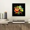 Tomaat - Avocado - Peper - Graffiti - Verf - Modern aluminium wit klein -sfeer1