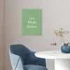 Eten - Drinken - Tekst - Mintgroen poster papier klein -sfeer3