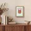 Koffie - Klok - Groen Light Box met kabel (Tafellamp) klein -sfeer2