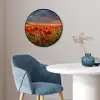 Zonsondergang - Klaprozen - Rood - Bloemen - Veld - Natuur Fotolijst rond zonder passe partout klein -sfeer2