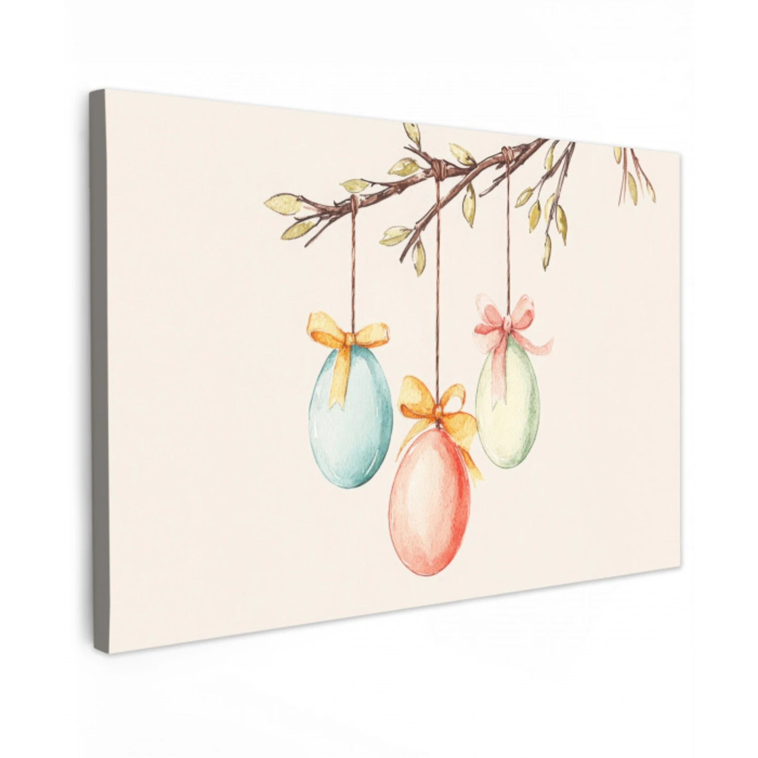 Paastak - Strikje - Eieren Tuinposter op houten frame 2 cm dik klein -3d