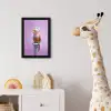 Papegaai - Koksmuts - Pilaar - Vogel fotolijst zwart zonder passe partout klein -usfeer4_kinderkamer