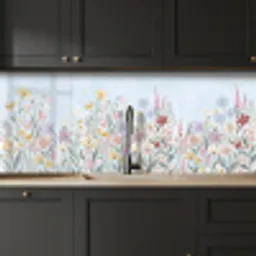 Weidebloemen - Illustratie - Kleurrijk keuken achterwand 2 middel -sfeer1