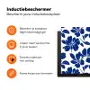 Floraal - Modern - Blauw Inductie beschermer vinyl 3mm klein 276 -zzzzzzz-td-ups