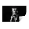 Vrouw - Cocktail - Chic Muursticker klein -3d