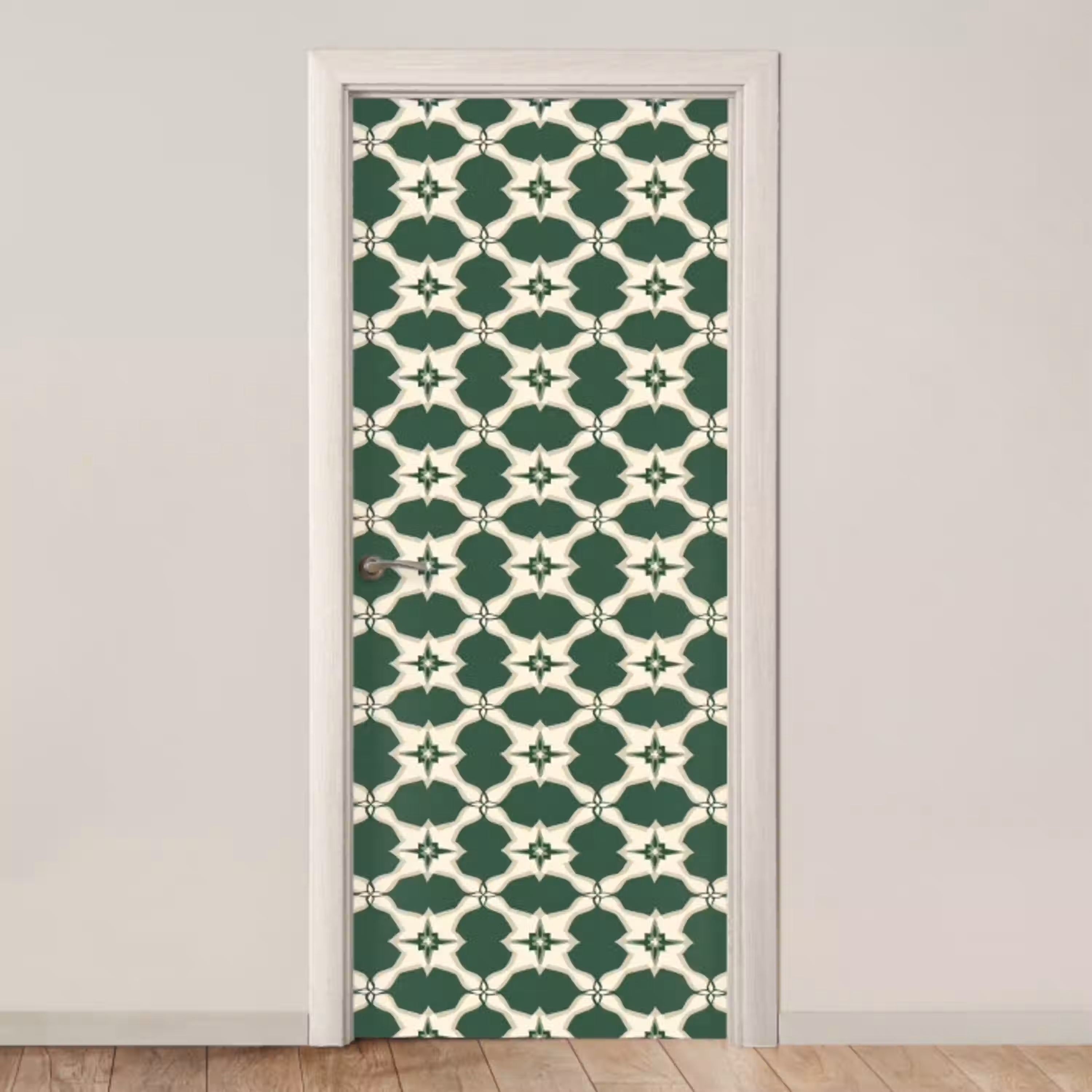 Tegel - Klassiek - Groen deurposter klein 289 -3d_beige