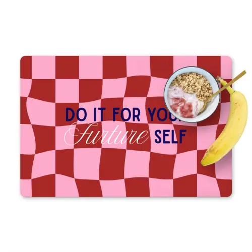 Furture - Geblokt - Rood Placemat vinyl groot -zzzproduct_Kitchenyeah-website