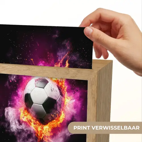 Voetbal - Roze - Vuur Light Box met kabel (Kinderlampje) klein -USP_websiteprintNL