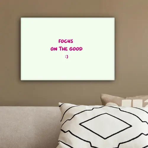 Focus - Beige - Roze - Smiley canvas 2cm klein -sfeer3