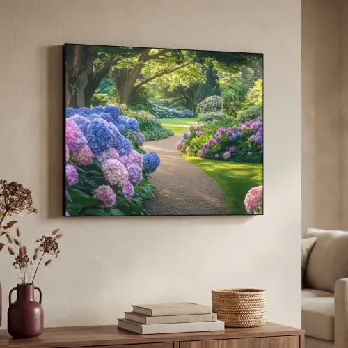 Hortensia- Park - Pad Textielframe zwart klein -sfeer3