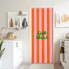 Strepen - Oranje - Verticaal - Ciao bella deurposter klein -sfeer5
