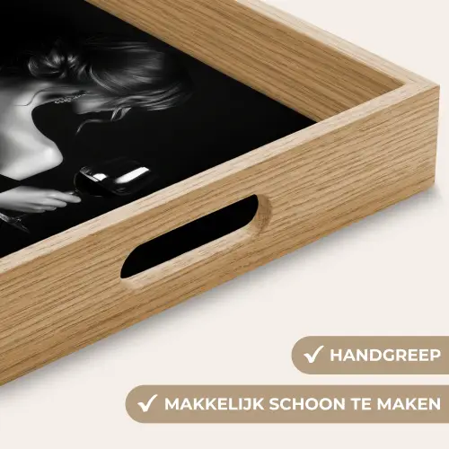 Vrouw - Wijn - Jurk Dienblad Rechthoek middel -USP_HandgreepNL