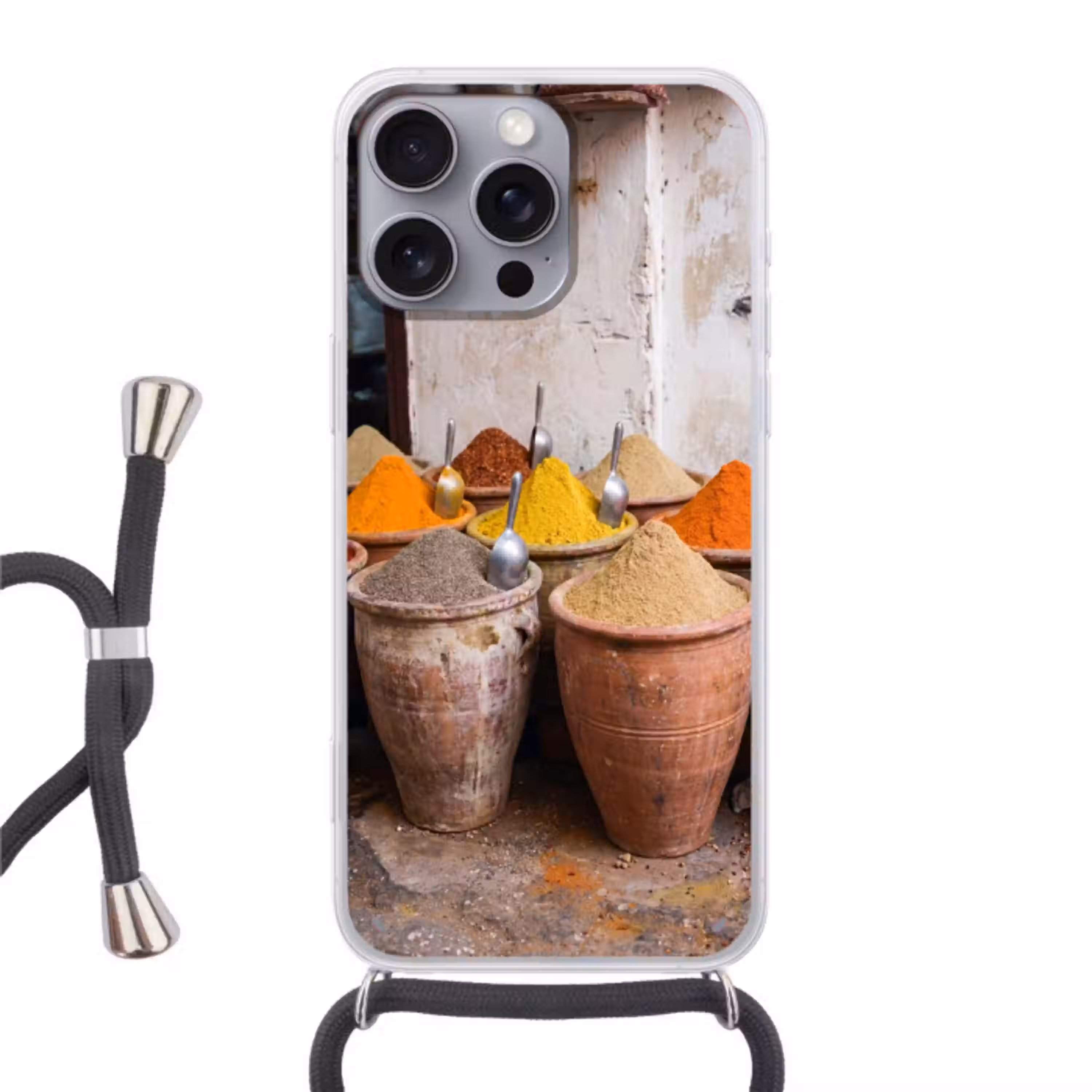 Kruiden - Potten - Oosters Hoesje iPhone 16 Pro Max met koord klein -3d