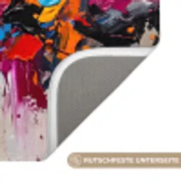Abstract - Schilderij - Kleurrijk - Dynamisch Badmat klein -USP_AntislipDE