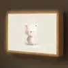 Beertje - Sneeuwvlokje - Wit - Pluizig Light Box met batterij (Wandlamp kind) middel -z3d_website