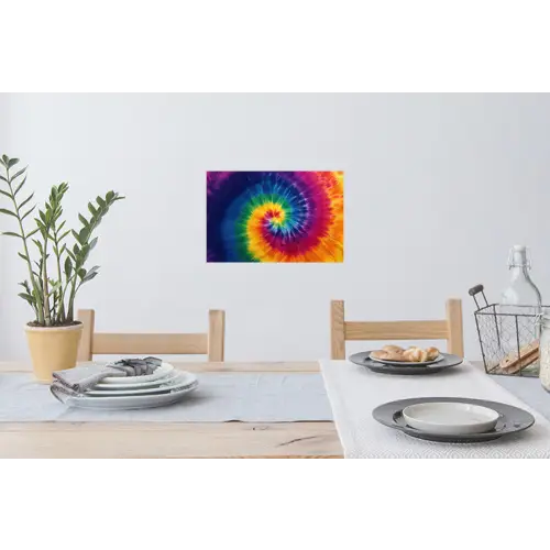 Regenboogkleuren - Spiraal - Kleurrijk Muursticker klein -eettafel