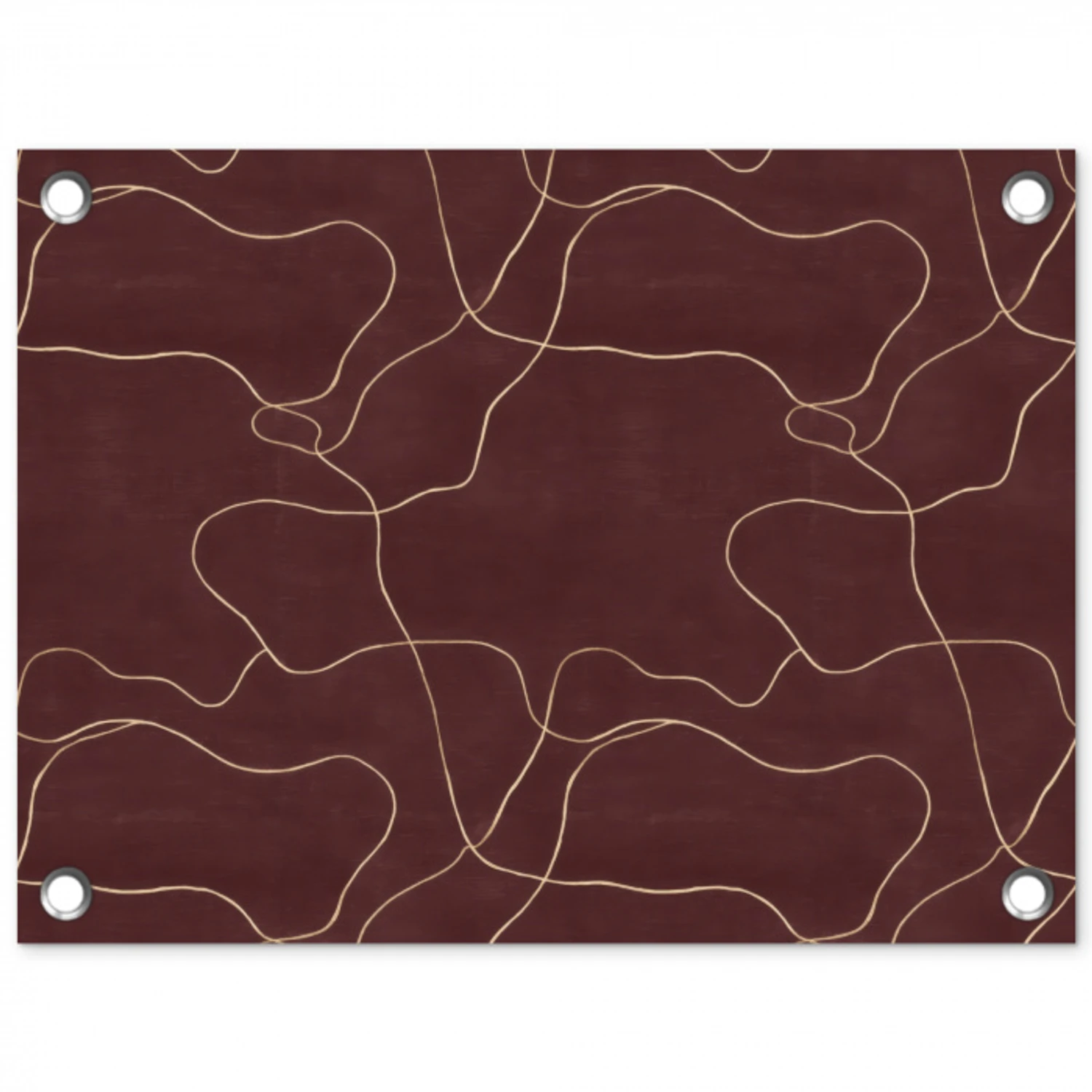 Abstract - Modern - Bruin tuinposter los doek klein 239 -3d