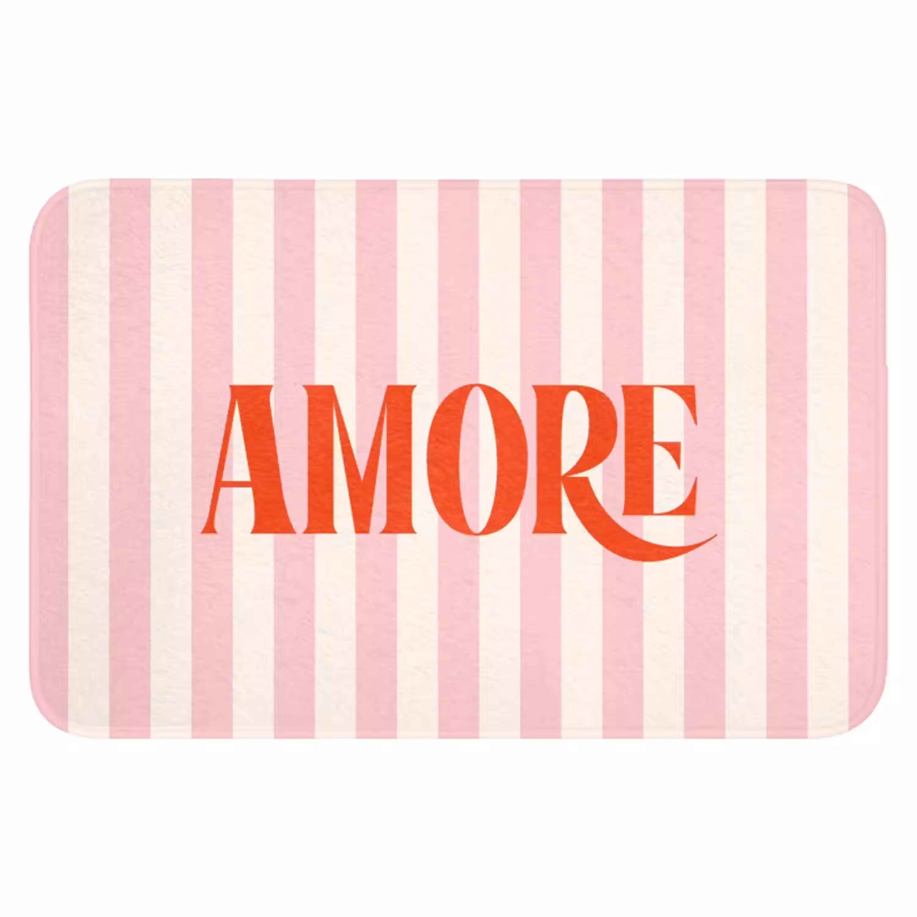 Zachtroze - Rood - Strepen - Amore WCmat klein -3d