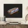 Hotdog - Porselein - Delfts blauw - Eten PET vilt klein -sfeer1
