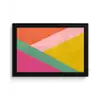 Driehoeken - Kleurrijk - Abstract fotolijst zwart zonder passe partout klein -3d