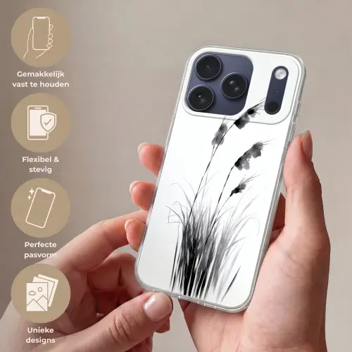 Minimalistisch - Stelen - Wit Telefoonhoesje iPhone 17 Pro klein -sfeer3_NL
