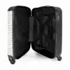 Grijze golflijnen op wit NBS - Handbagage koffer - Volwassenen Unisex middel -binnenkant