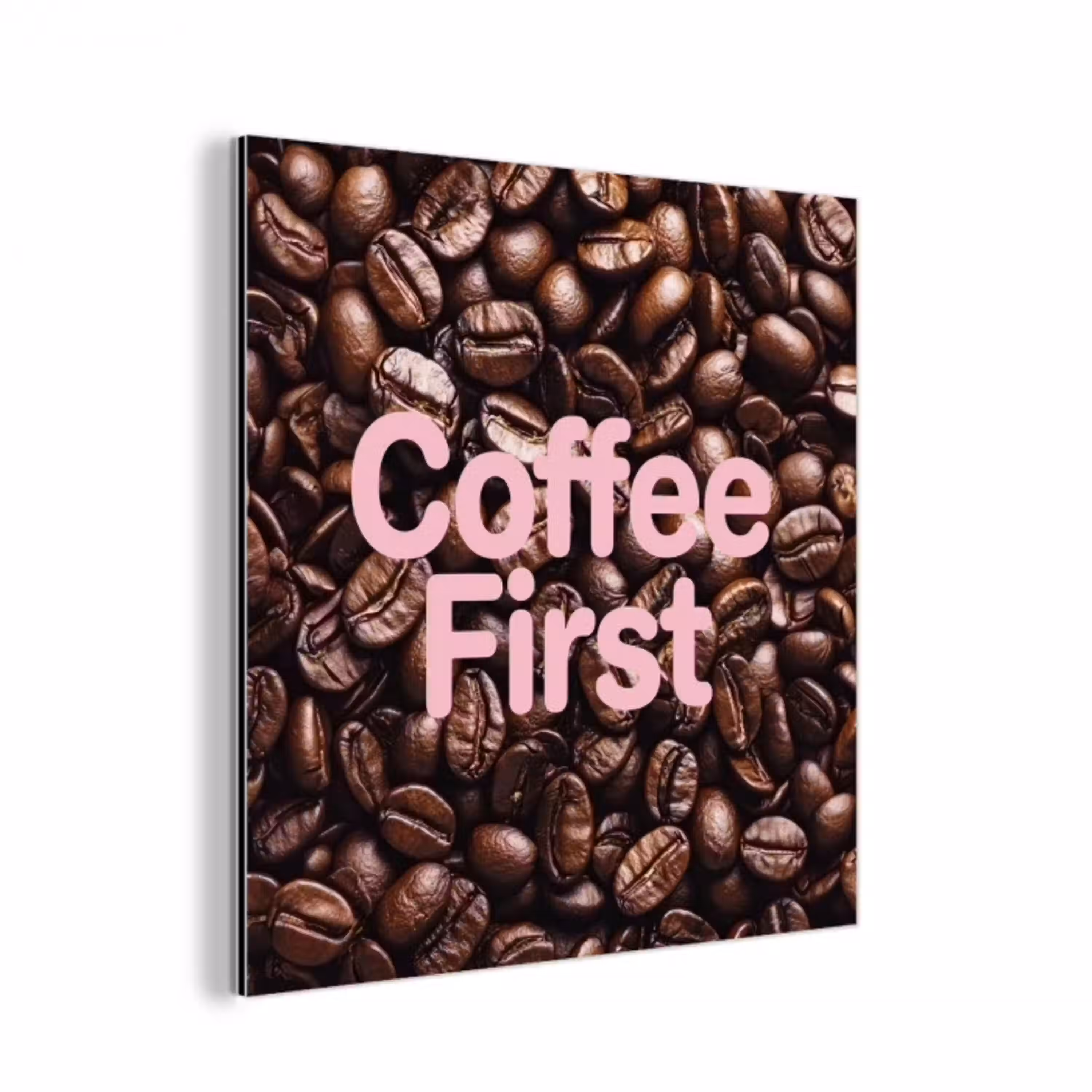 Coffee First - Koffiebonen - Roze aluminium wit klein -3d