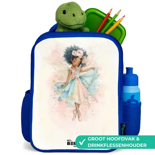 Elf - Ballet - Kleurrijk Kinderrugzak - Blauw middel -inhoud_NL