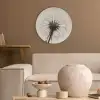 Paardenbloem - Minimalistisch - Wit Akoestische PET Vilt - Rond klein -sfeer1
