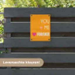 Oranje - Love - Valentijn tuinposter los doek klein -sfeer3