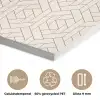 Patroon - Beige - Lijnen - Bruin PET vilt klein 837 -closeup_NL