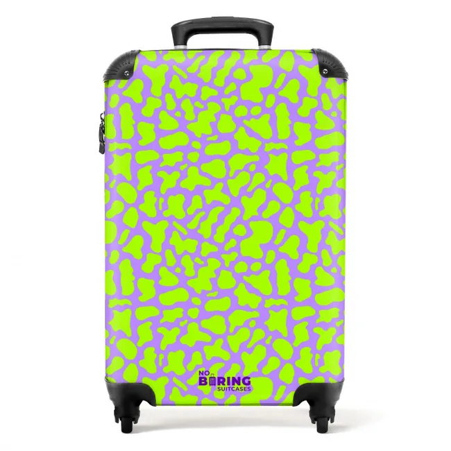 Limoenvlekken op lavendel achtergrond NBS - Handbagage koffer - Volwassenen Unisex middel -productfoto_recht