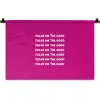 Focus on the good - Roze - wit Wandkleed katoen klein -zz3d