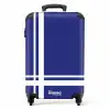 Koningsblauwe achtergrond met wit raster linksonder NBS - Handbagage koffer - Kinderen Unisex middel -productfoto_recht