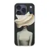 Vrouw - Beige - hoed Telefoonhoesje iPhone 17 Pro klein -3d