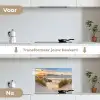 Strand - Duin - Gras - Zonsondergang - Zee keuken achterwand spatscherm klein -voor_na_NL