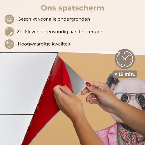 Panda - Pak - Zonnebril - Blauw keuken achterwand spatscherm klein -spatscherm_NL