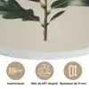Eikenbladeren - Beige - Groen - Golvende randen Akoestische PET Vilt - Rond klein -closeup_FR