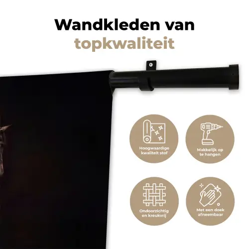 Krachtig - Paard - Donker Wandkleed katoen klein -sfeer2