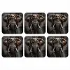 Olifant - Watercolor - Wilde dieren - Luxe onderzetter kurk middel -3d