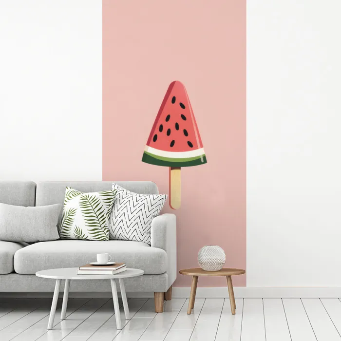 Watermeloen - Ijsje - Pitjes - Rood fotobehang vinyl groot -woonkamer