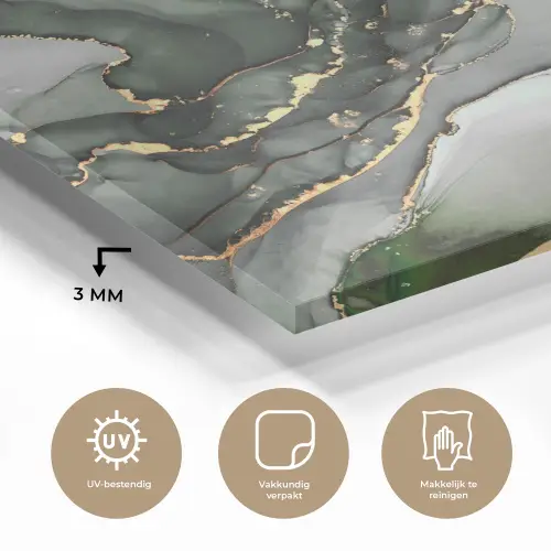 Luxe - Marmer - Groen plexiglas 5mm klein -sfeer2
