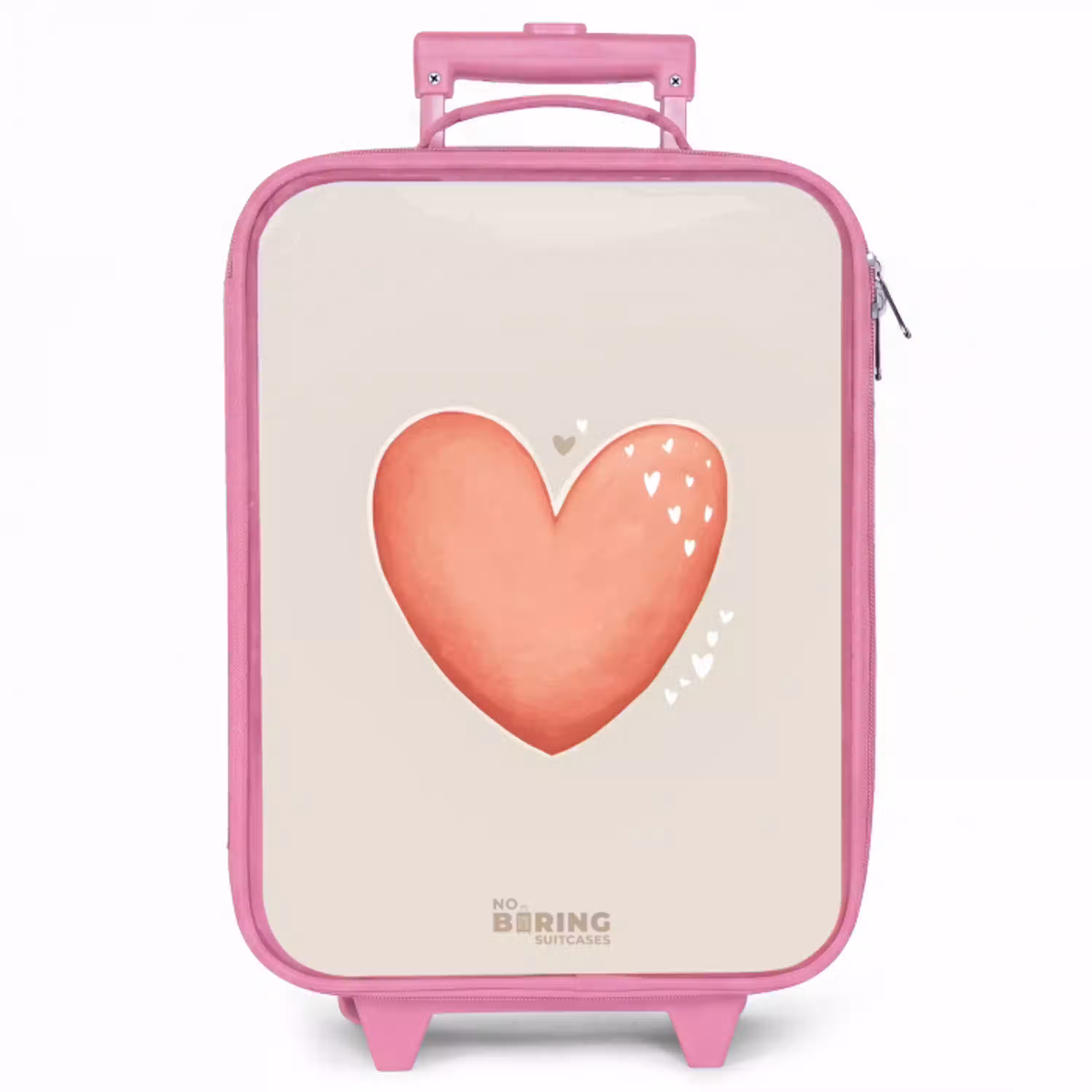 Rood hart op een beige achtergrond Kinderkoffer - Roze klein -zzz_website3d