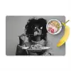Vrouw - Pasta - Zwart - Wit Placemat vinyl groot -zzzproduct_Kitchenyeah-website