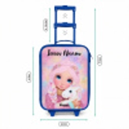 Meisje - Eenhoorn - Roze Kinderkoffer - Blauw klein -productfoto_formaten
