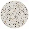 Terrazzo -  Patroon - Staal Wandcirkel plexiglas klein 852 -3d