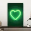Neon - Groen - Licht canvas 2cm klein -sfeer6